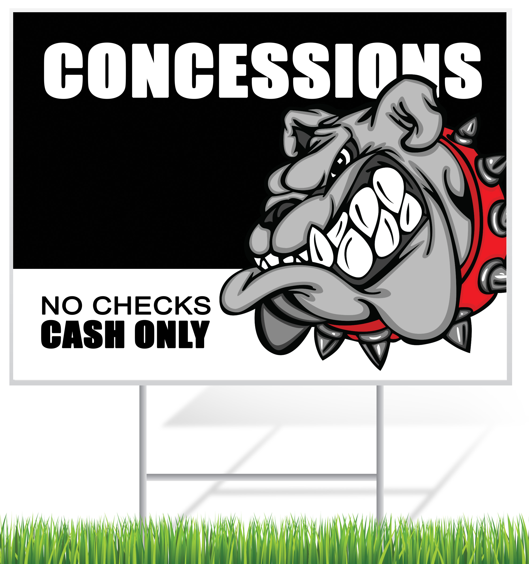 Concessions Lawn Sign Example | LawnSigns.com